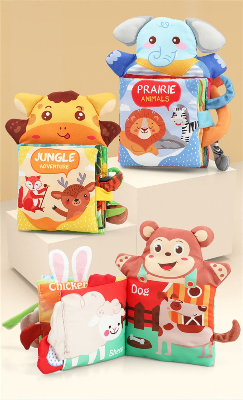 Prairie Animals Hand Puppet Cloth Book - 631 - Default Title - Odeez | Educational Toys Pakistan 