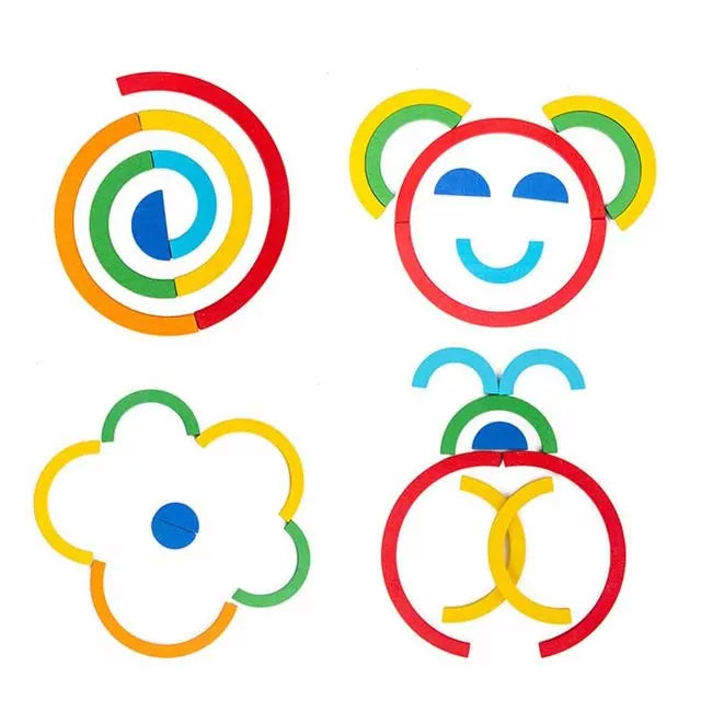 3 in 1 Tetiris, Tangram & Rainbow Pattern Board - Default Title - Odeez | Educational Toys Pakistan 