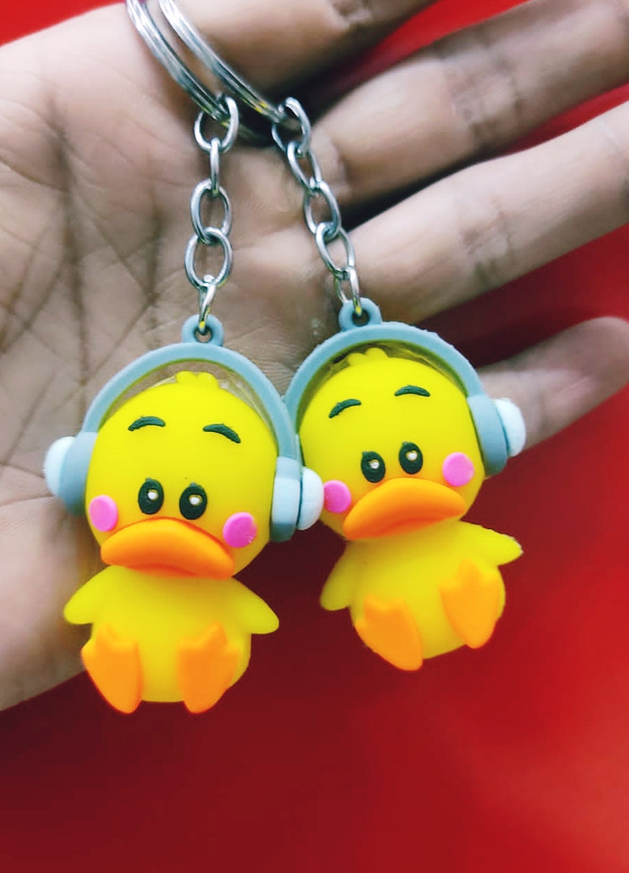 Cute Music DJ Duck Keychain - 854