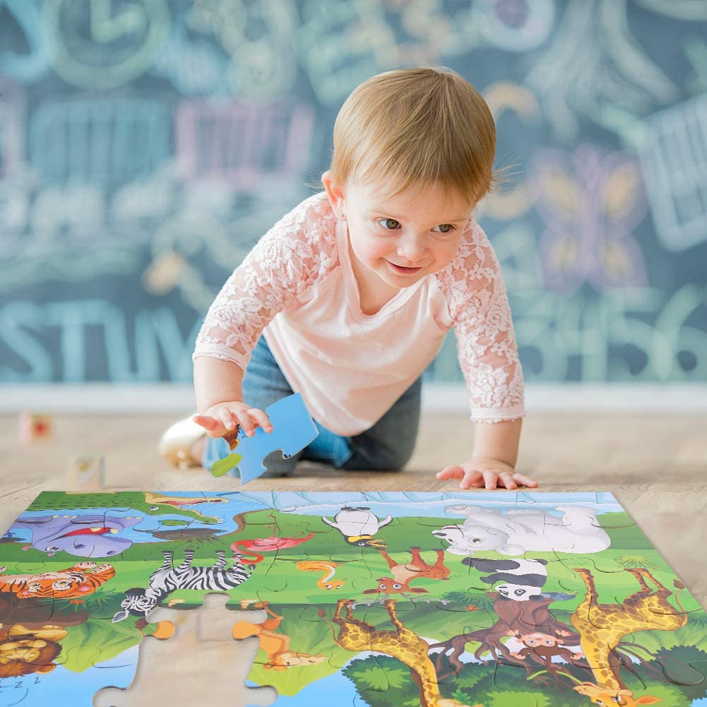 Zoo Animal Jumbo Floor Puzzle - Default Title - Odeez | Educational Toys Pakistan 