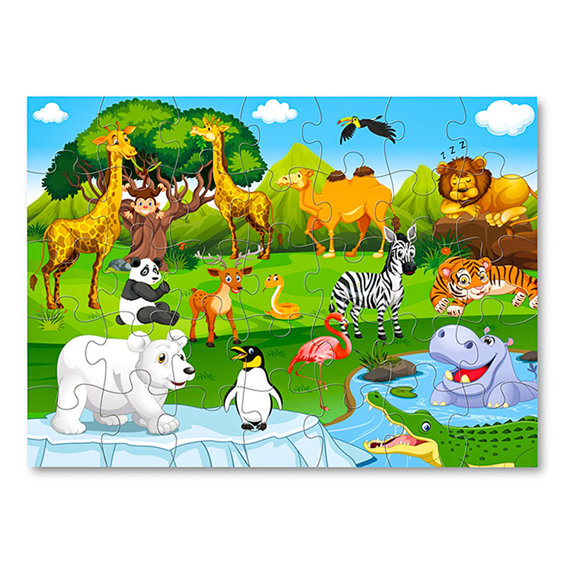 Zoo Animal Jumbo Floor Puzzle - Default Title - Odeez | Educational Toys Pakistan 