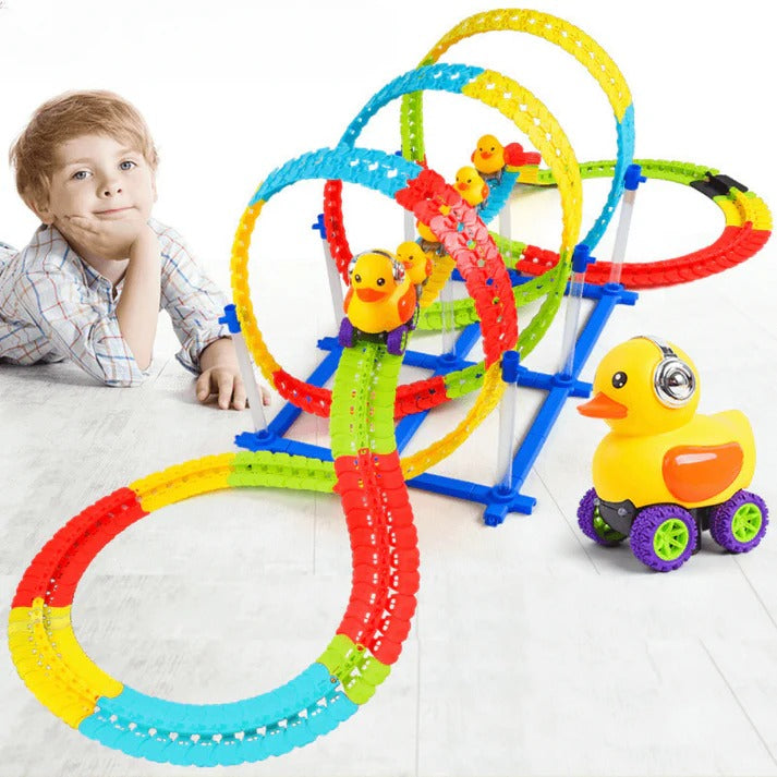 Duck Track Roller Coaster Toy with Sounds and Lights - 897