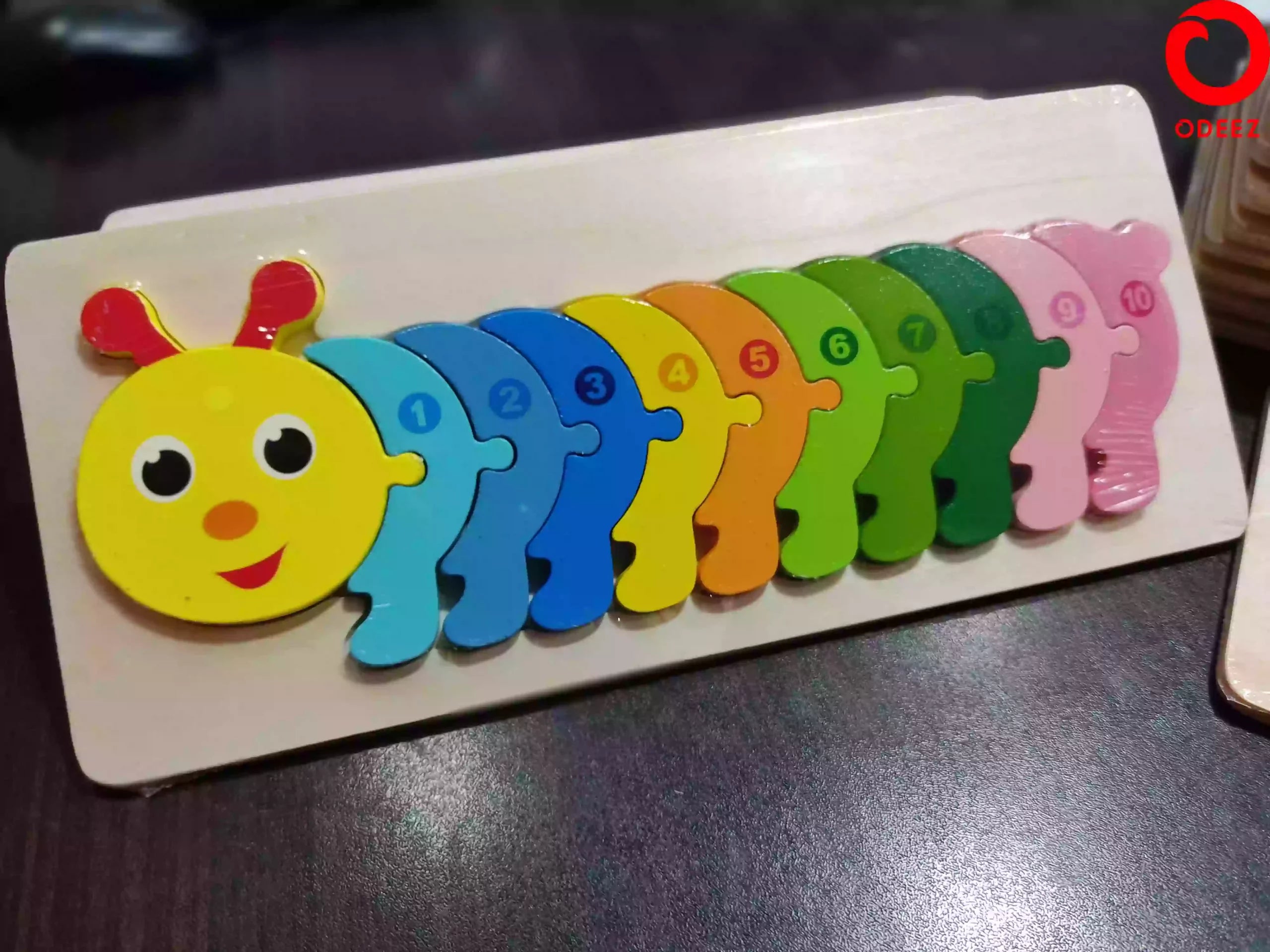 3D Wooden Animal Board - Caterpillar - Default Title - Odeez | Educational Toys Pakistan 