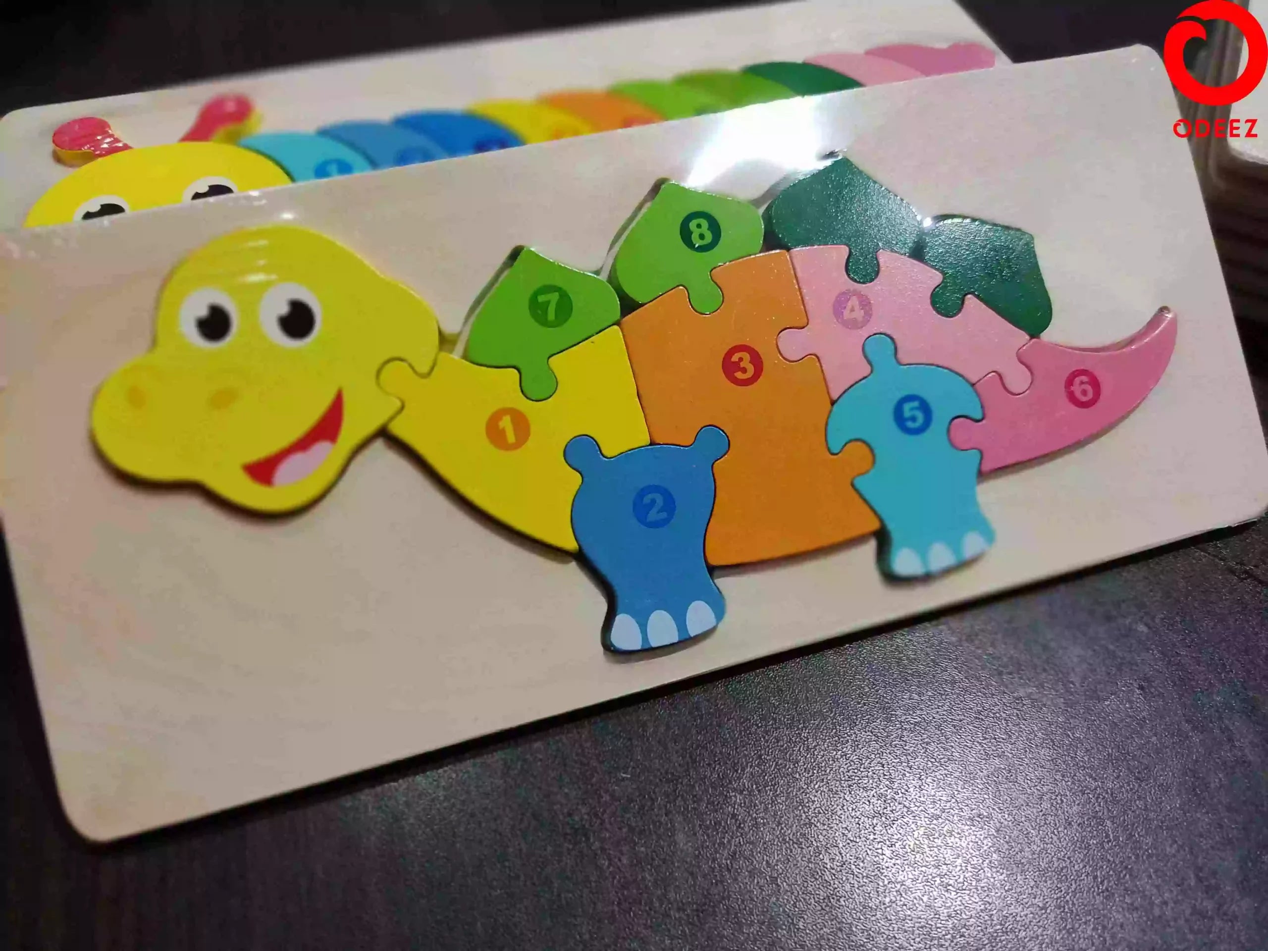 3D Wooden Animal Board - Dinosaur - Default Title - Odeez | Educational Toys Pakistan 