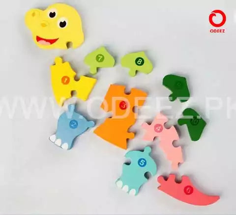 3D Wooden Animal Board - Dinosaur - Default Title - Odeez | Educational Toys Pakistan 