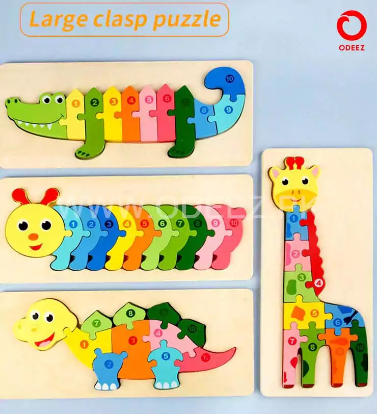 3D Wooden Animal Board - Dinosaur - Default Title - Odeez | Educational Toys Pakistan 