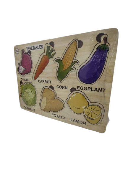 3D Wooden Vegetable Board - Default Title - Odeez | Educational Toys Pakistan 