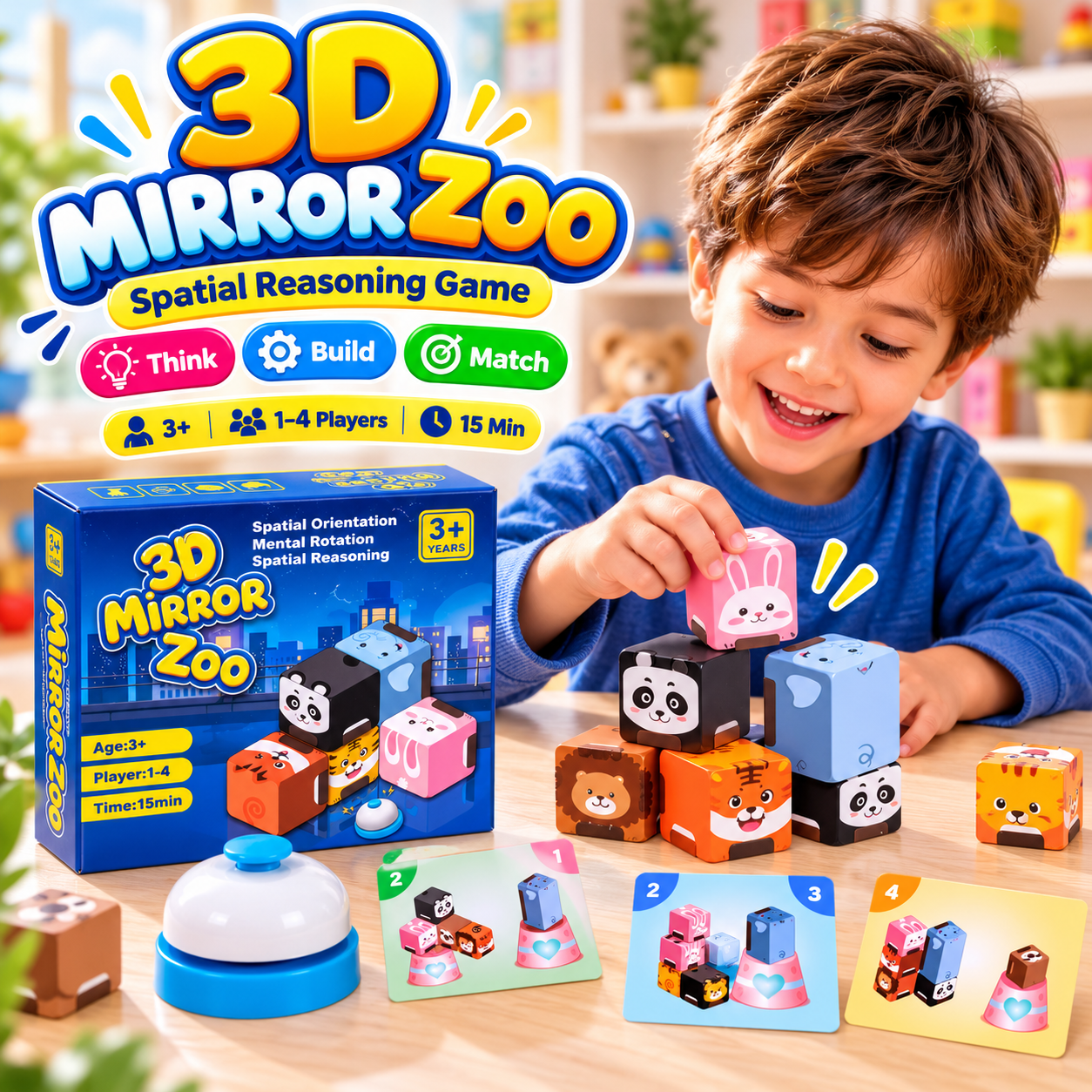 Early Learning 3D Mirror Zoo Logical Thinking Game - 560