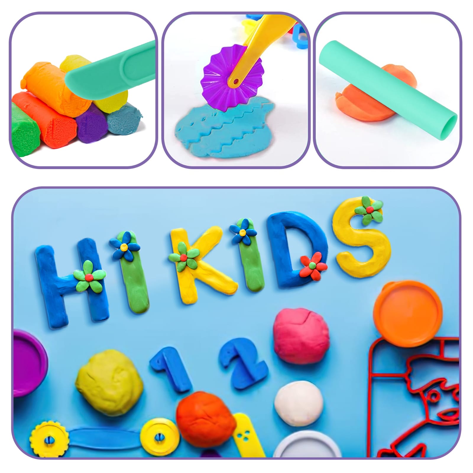 Letters and Number Color Dough Play Set - 684 - Default Title - Odeez | Educational Toys Pakistan 