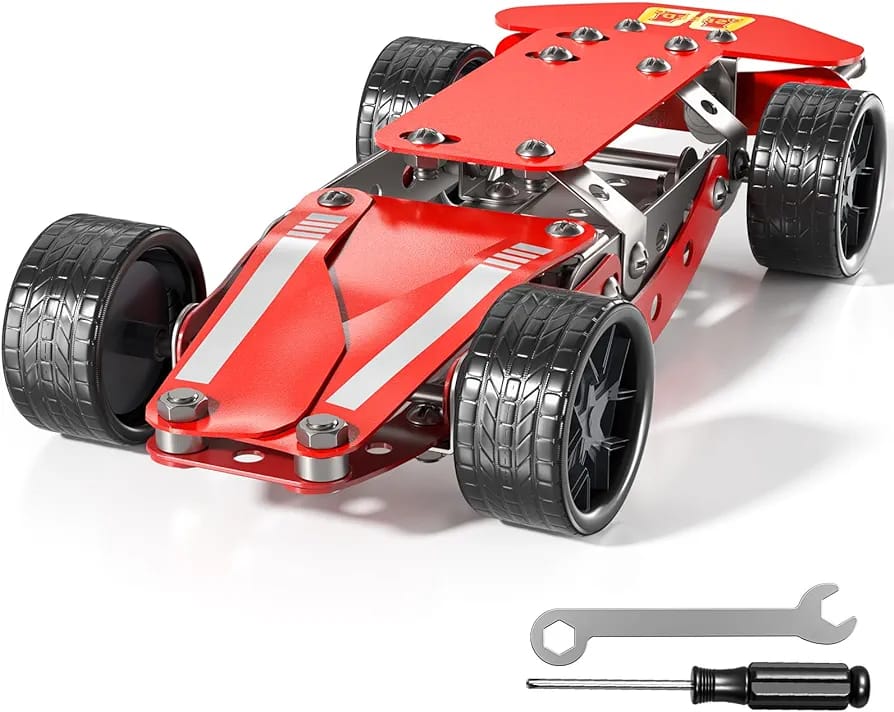Build and Play Steel Racing Car Construction 133 pieces - 241 - Default Title - Odeez | Educational Toys Pakistan 
