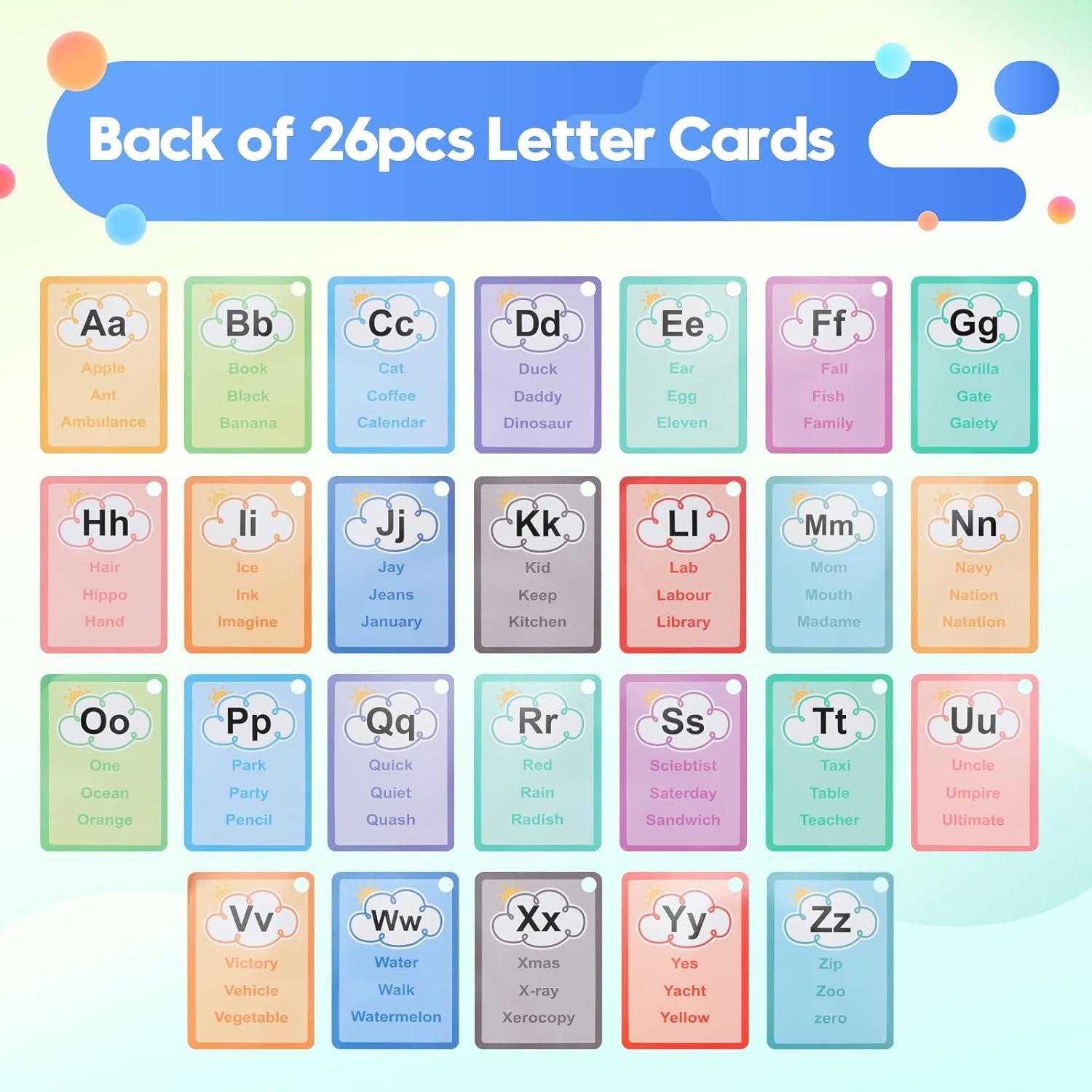 Magical Water Doodle Alphabet Painting Cards - 26 pieces - Default Title - Odeez | Educational Toys Pakistan 