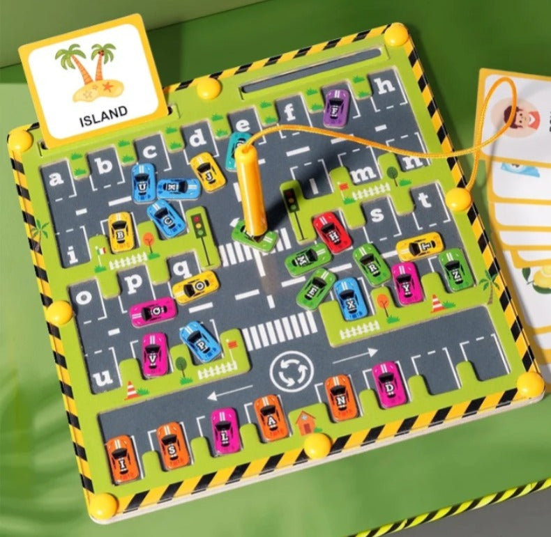 2in1 Magnetic Alphabet Maze and Spelling Game Airport - 26D