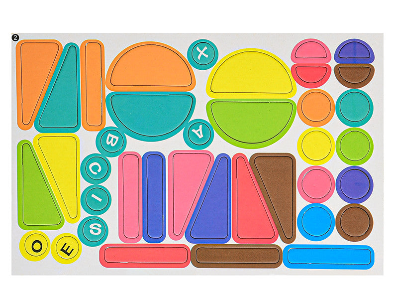 Magnetic Board Briefcase Puzzle with Marker 124 pcs - Geometric Figure