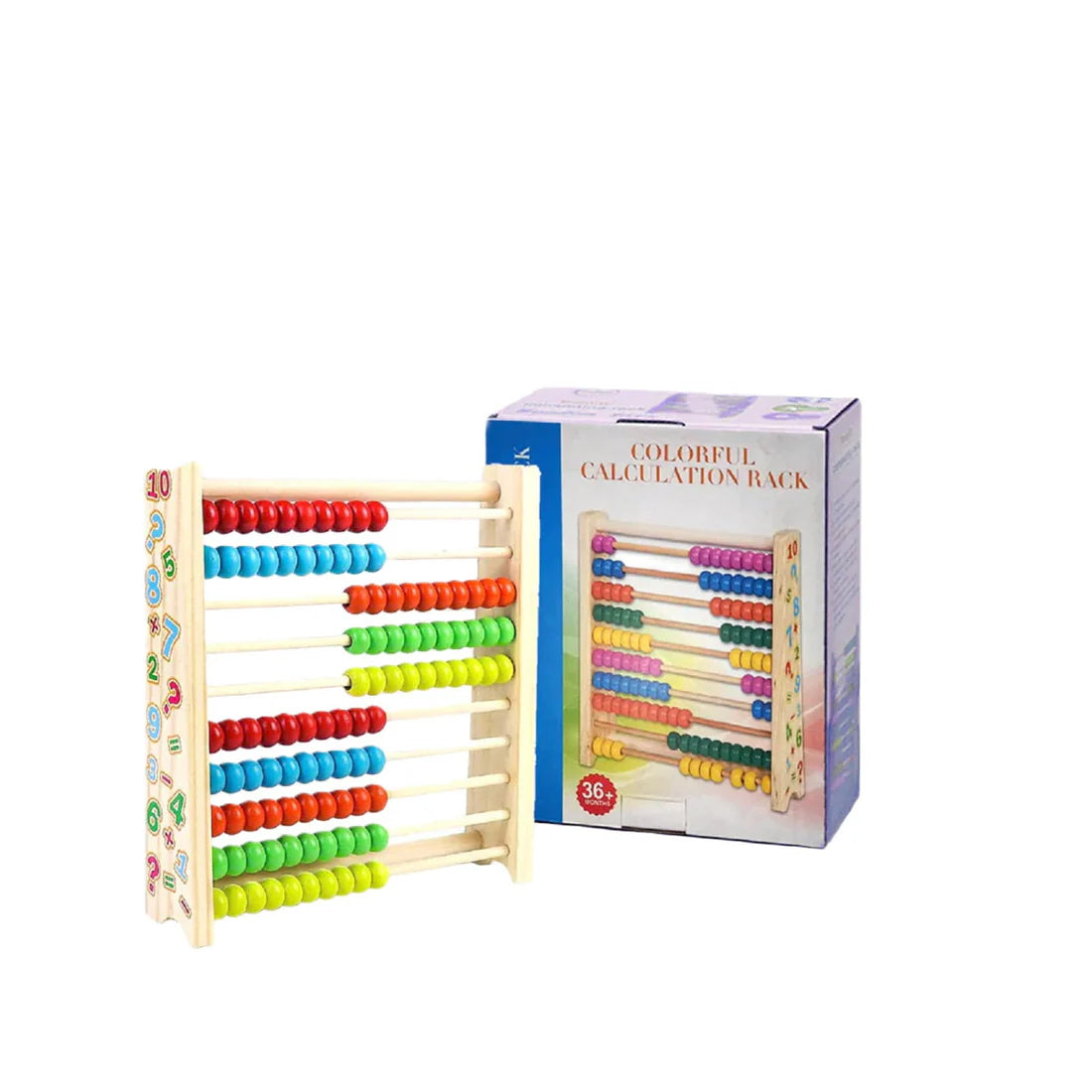 Wooden Number Colorful Abacus Calculation Rack - 205 - Default Title - Odeez | Educational Toys Pakistan 