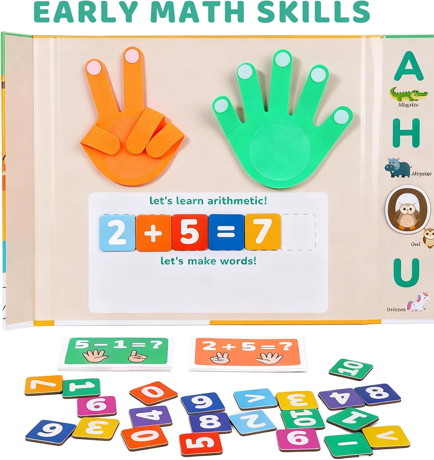 Study 2in1 Letter and Number Magnetic Board Book 53 pieces - 163