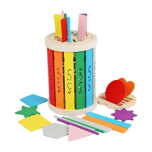 Color Sorting Activity Wooden Bucket - 593