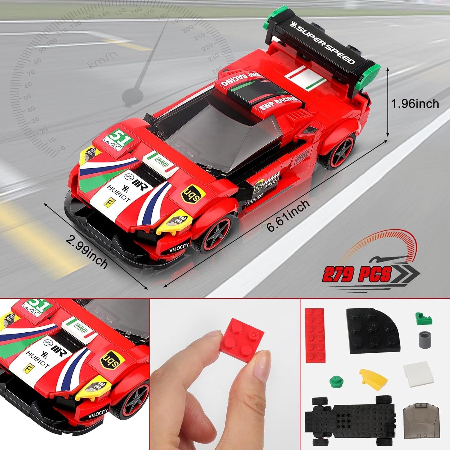 RC Sports Car Building Blocks Model Kit 230 pieces - 051