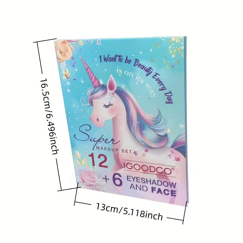 Unicorn Childern's Makeup Eye shadow and Face 18 pieces - 227