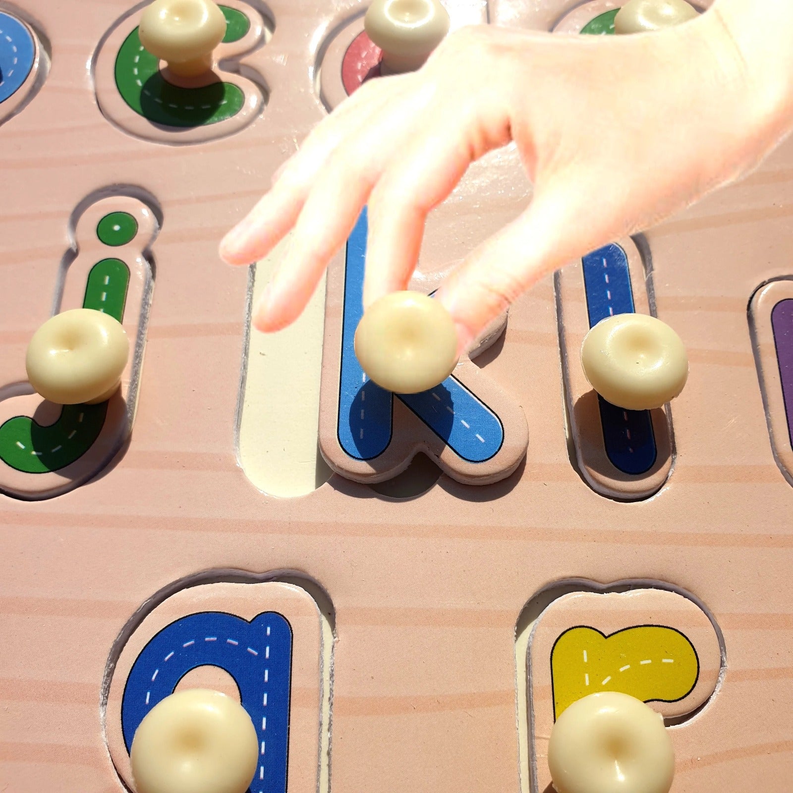 2in1 Lowercase Knob Double Sided Board With Writing Activity - 402