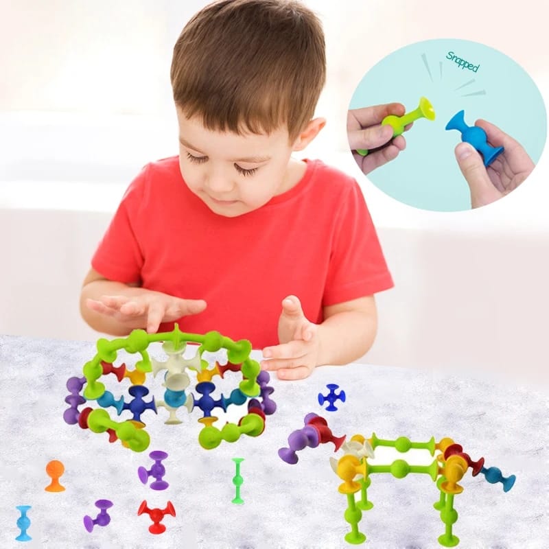 Suction Cups Sensory Construction Building Blocks - 36 pieces - Default Title - Odeez | Educational Toys Pakistan 