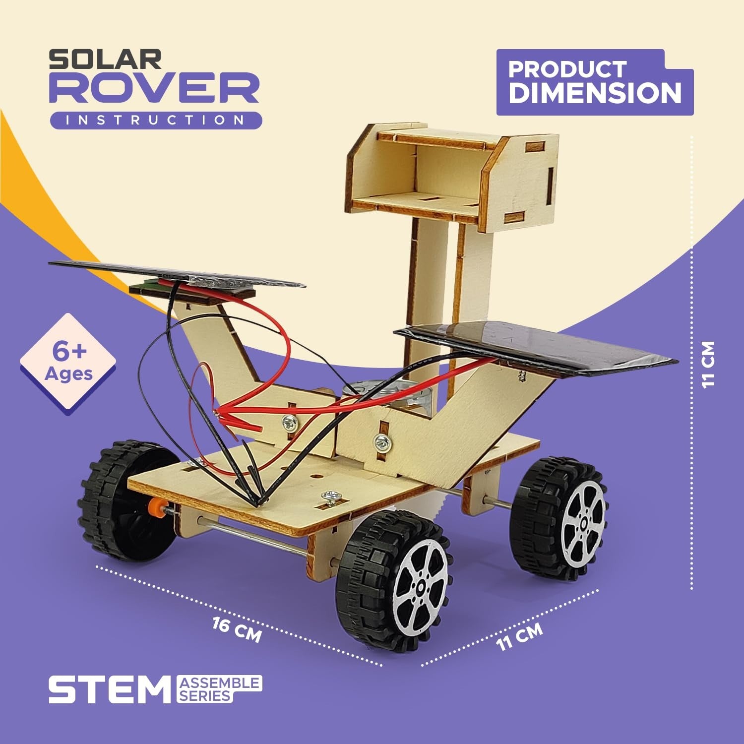 DIY Solar Rover Car Assembly Model Scientific Experiment - 065