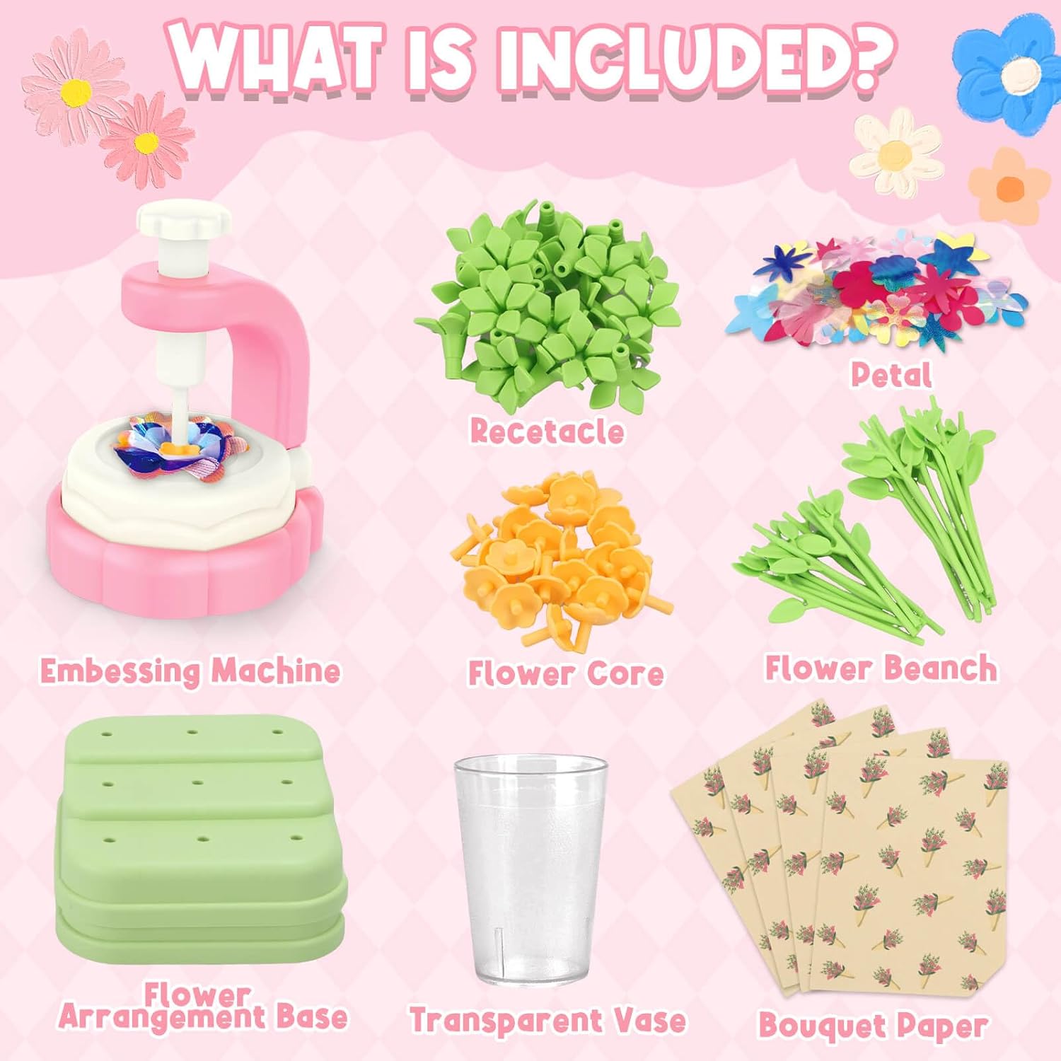 DIY Flower Craft Fabric Bouquet Making Spinning Machine Set - HZ1