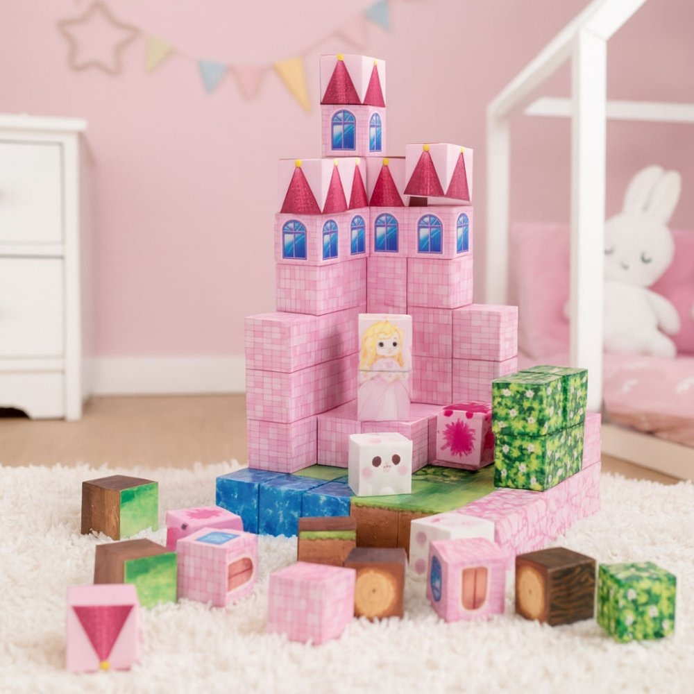 Princess Fantasy Castle Magnetic Cube Blocks 76 pieces - 13A