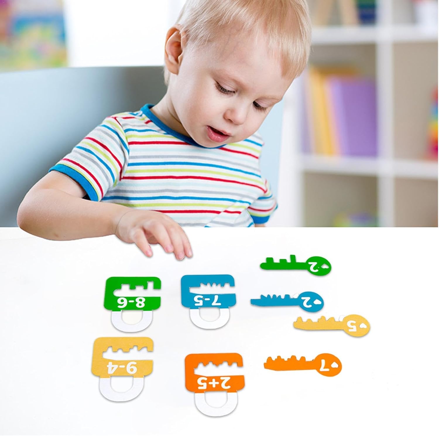 Montessori Color and Number Cognitive Matching Lock Key - 675 - Default Title - Odeez | Educational Toys Pakistan 