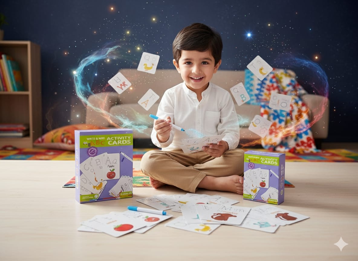 ABC, 123 and Word Write and Wipe Activities Card - 812