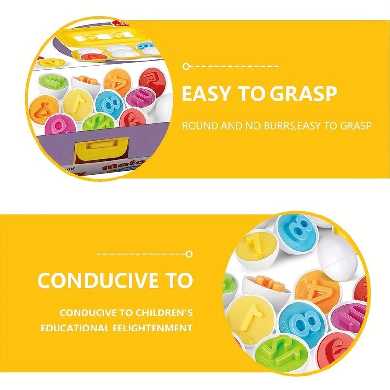 Matching Eggs Color Recognition and Number 6 Pieces - F25