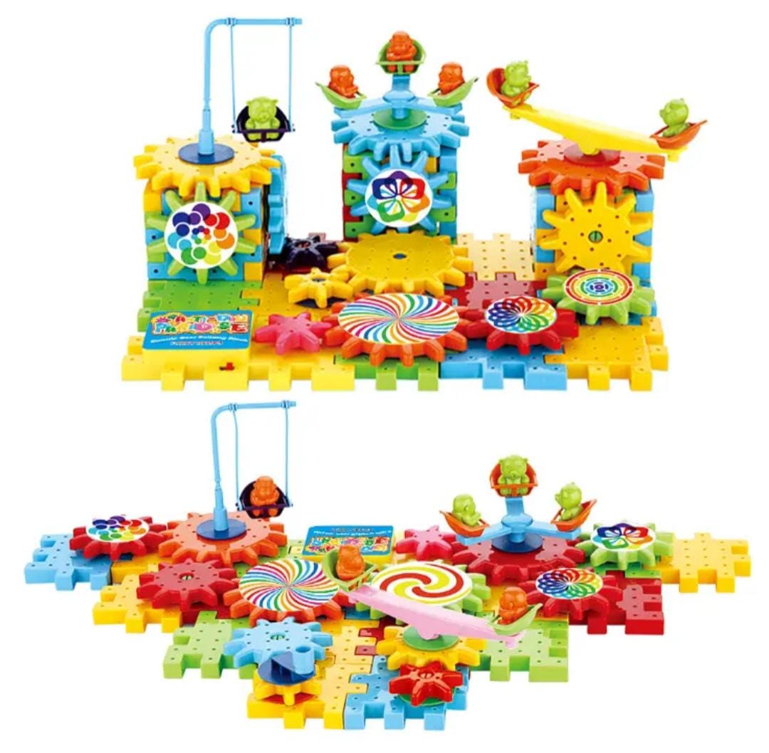 DIY Magical Gear Rotating Blocks - 81 pieces