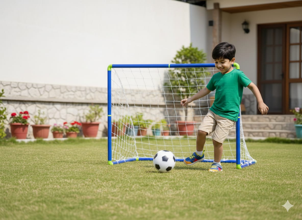 Portable Football Training Goal Post and Ball Set - 628