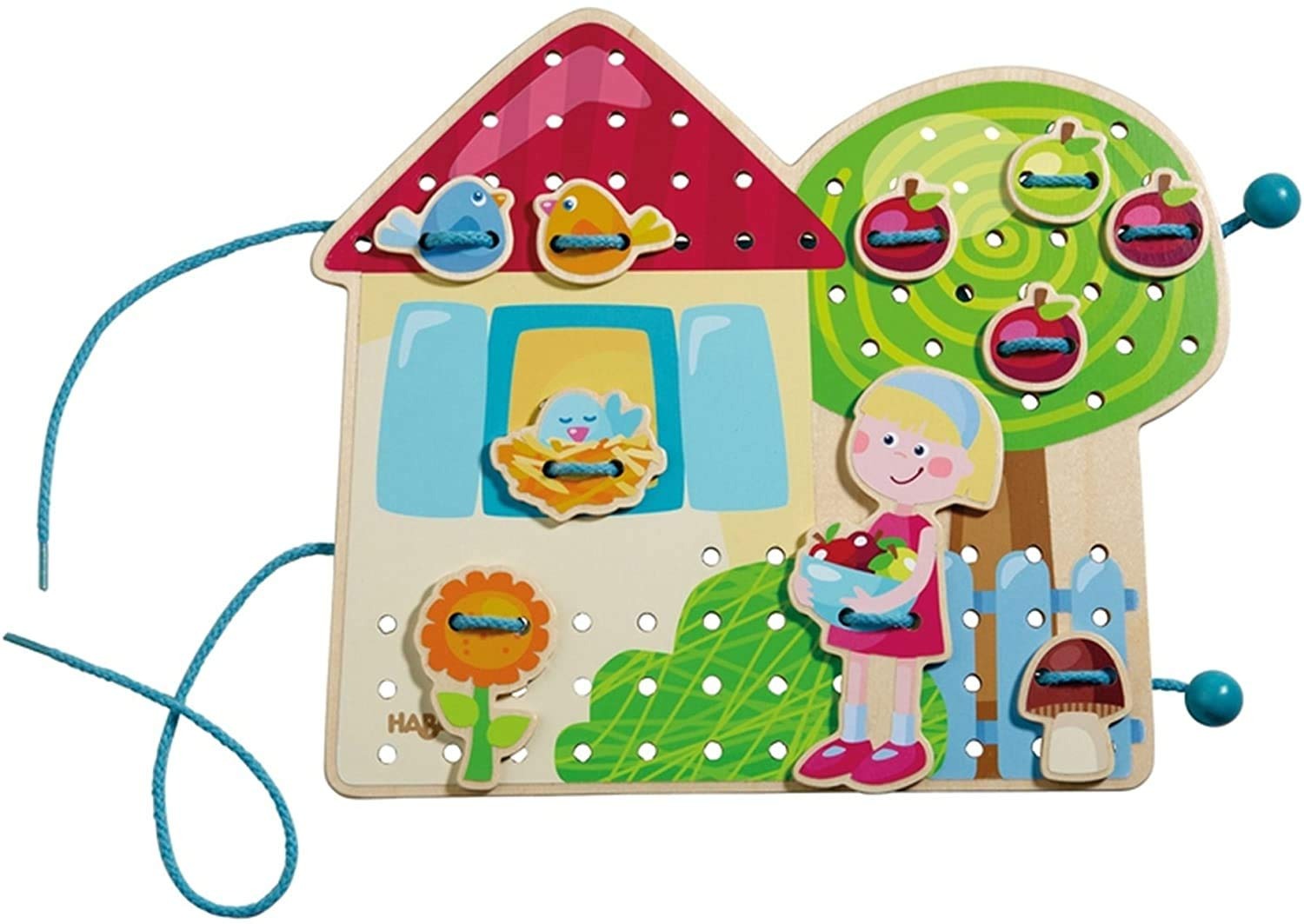 Wooden Tree House Threading Game Playtive Junior - 941 - Default Title - Odeez | Educational Toys Pakistan 