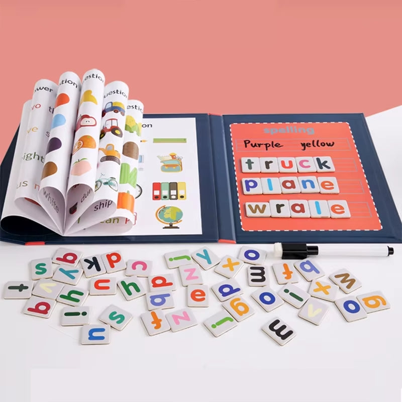 Magnetic Spelling Word Learning Booklet with Marker Magnetic Board - K55 - Default Title - Odeez | Educational Toys Pakistan 