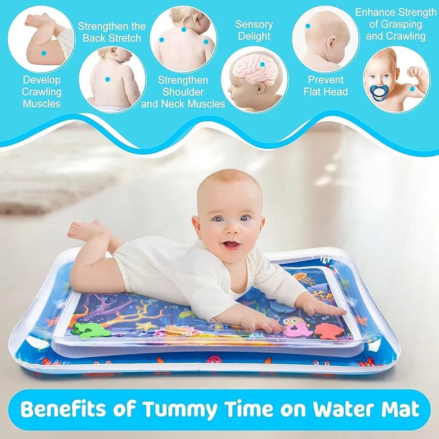 Inflatable Rectangle Water Play Mat for Infants - 885 - Default Title - Odeez | Educational Toys Pakistan 