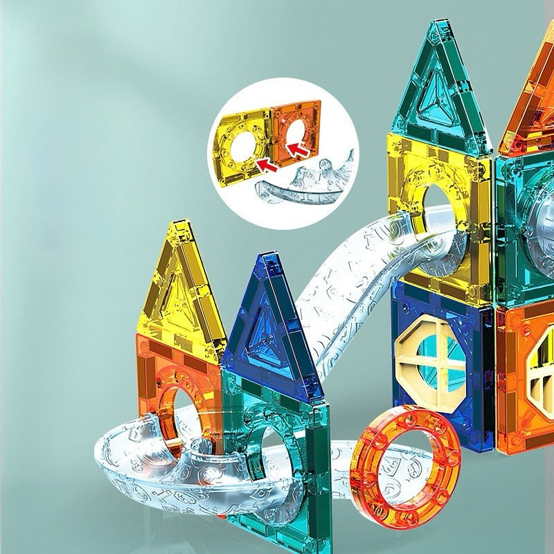 DIY Space Magnetic Pipeline Tiles Building Blocks - 68 pieces