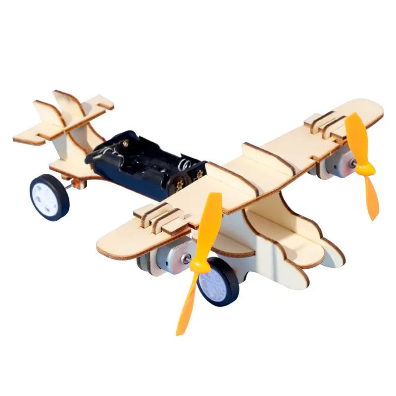 DIY Twin-Screw Air Craft Assembly Model Scientific Experiment - without Box