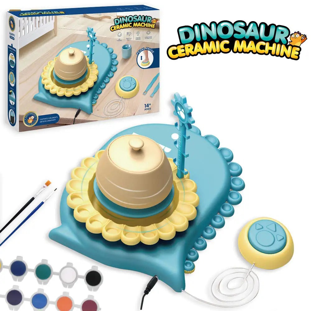 DIY Creative Dinosaur Ceramic Pottery Wheel Machine - 12C