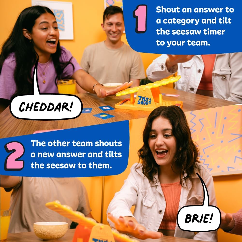 Tilt 'n' Shout: A Speedy Seasaw Family Board Game - 602