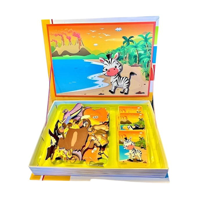 Magnetic Animal Jigsaw Puzzle Book - 074 - Default Title - Odeez | Educational Toys Pakistan 