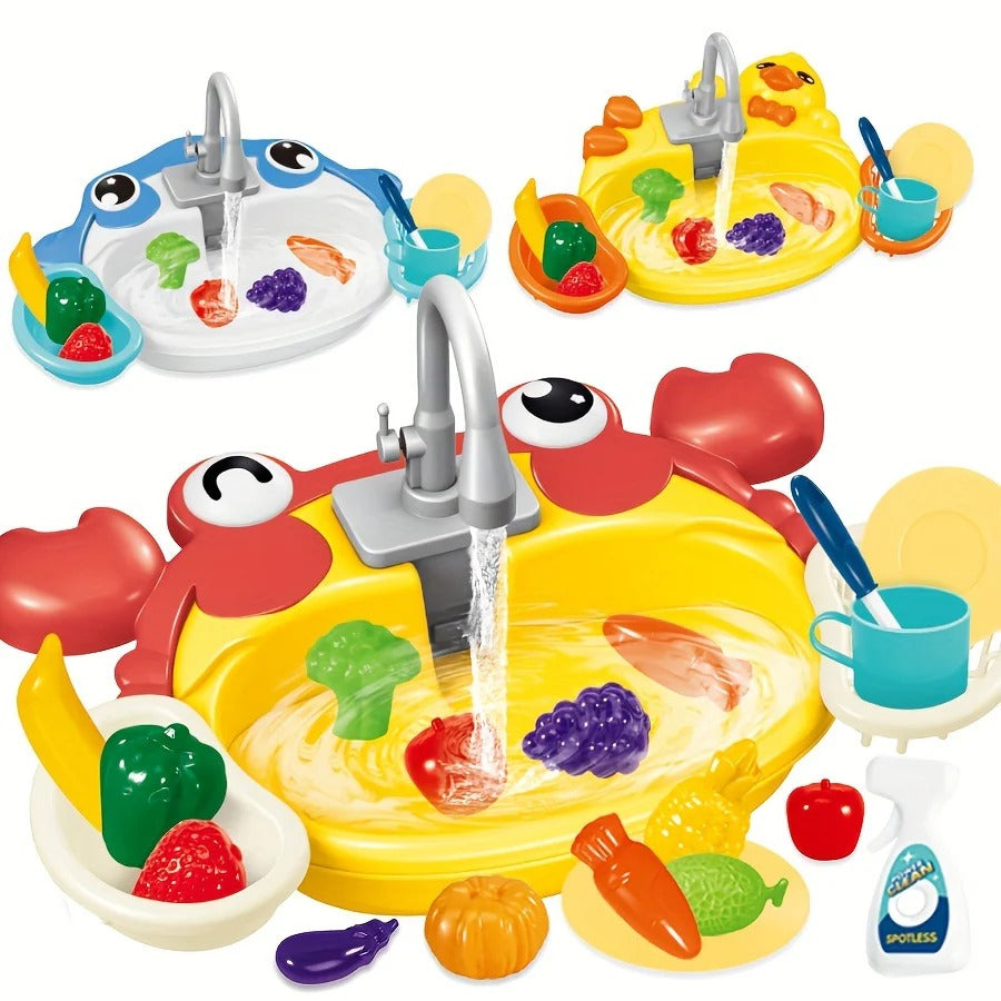 Cute Animal Kitchen Water Sink Pretend Play Set - 830