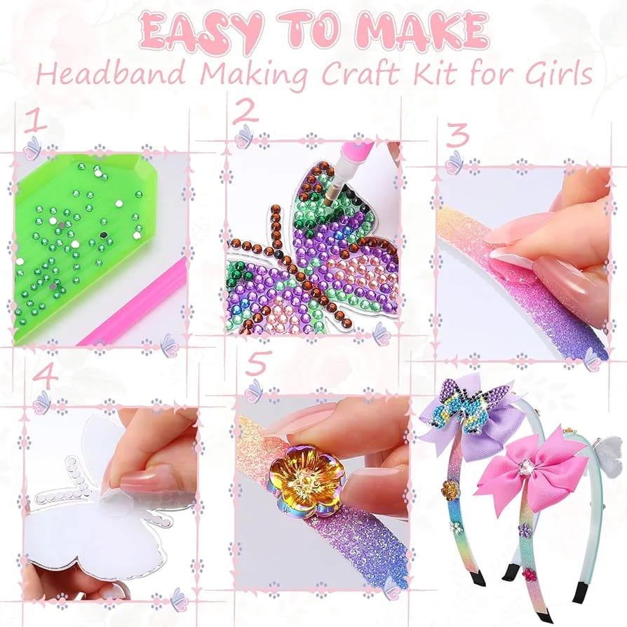 Make Your Own Butterfly Diamond Headband Kit - 510