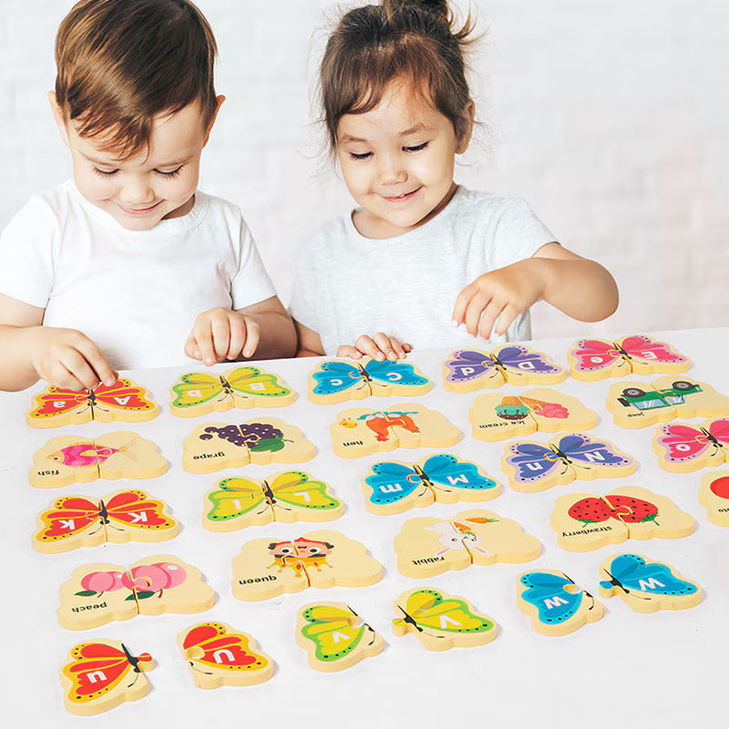 Wooden Butterfly Alphabets Learning Matching Set - 861
