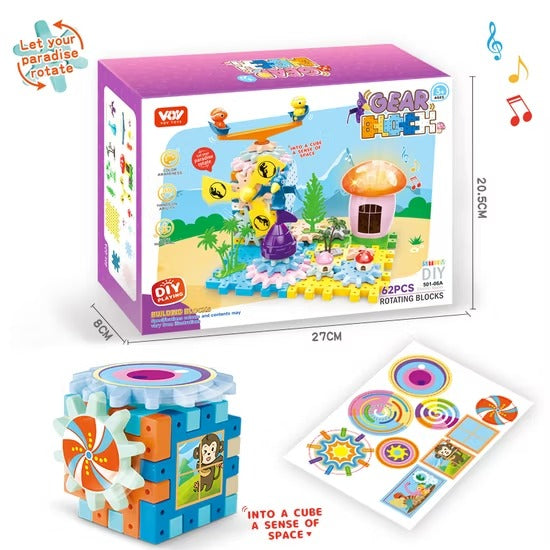 Electric Dinosaur World Gear Blocks 62 pieces - 06A