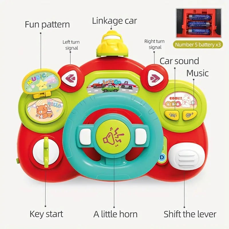 Multifunctional Activity Steering Wheel Pretend Play - 180 - Default Title - Odeez | Educational Toys Pakistan 
