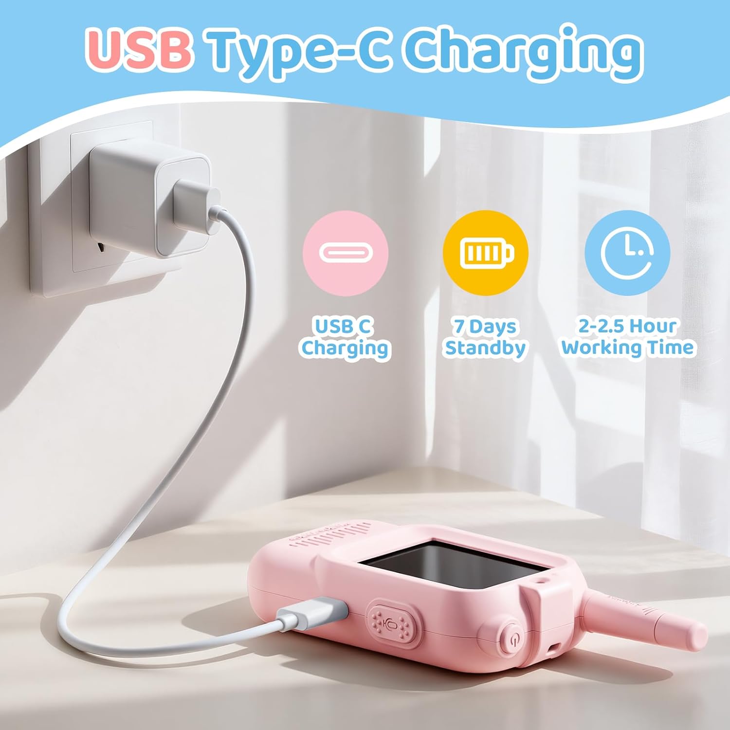 Rechargeable Video Call Walkie Talkie for Kids