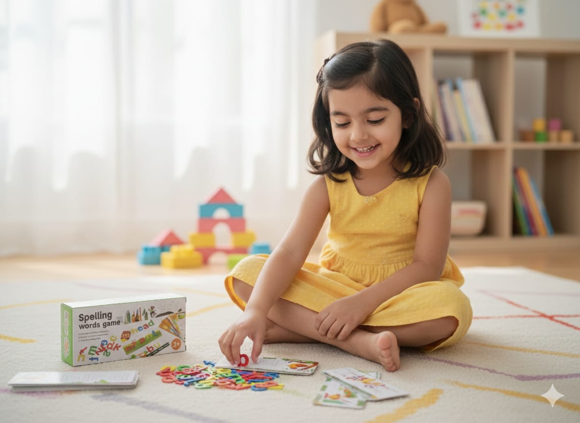 Mini Wooden Lowercase Spelling Word Game - 957