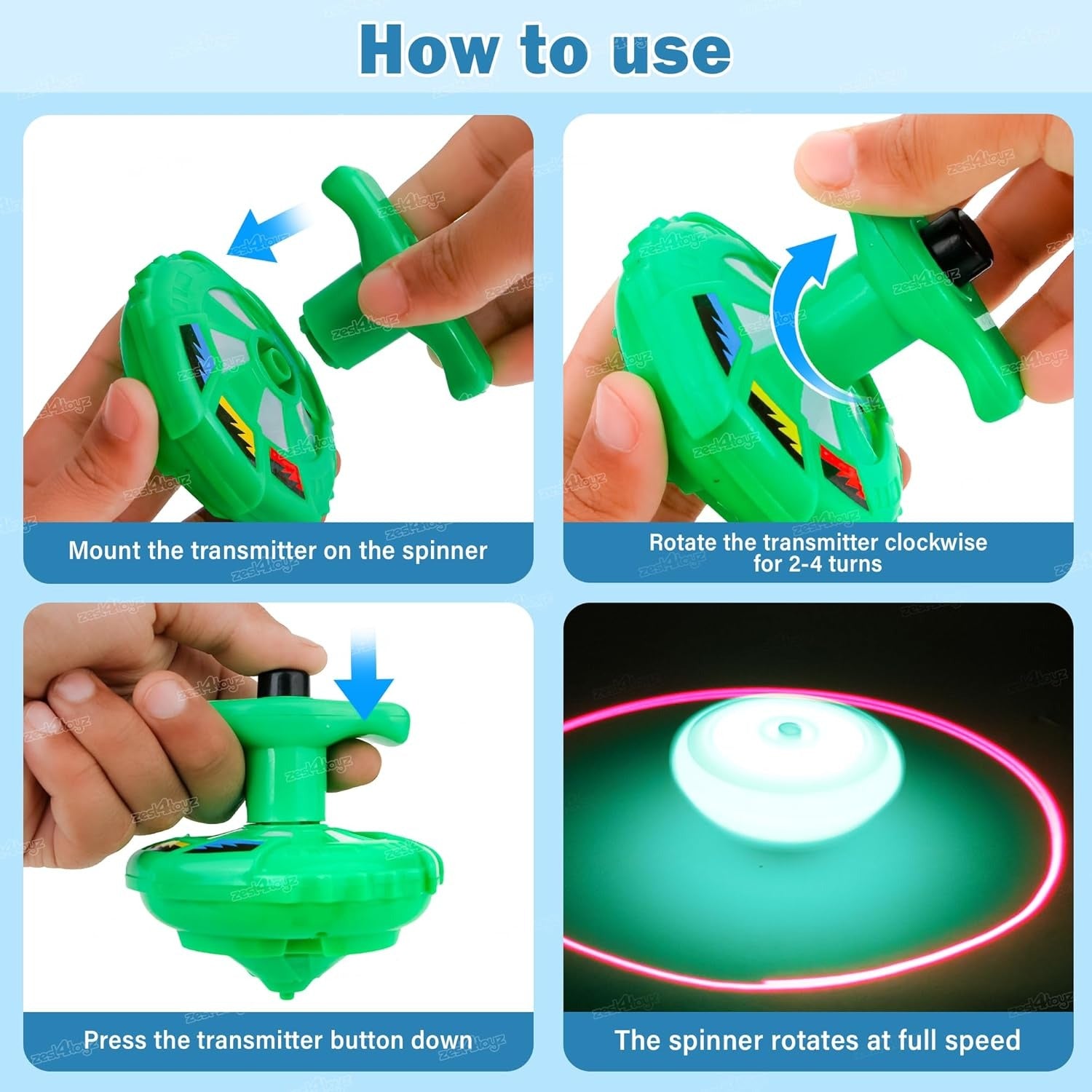 LED Light Spinning Top Up Music - 333