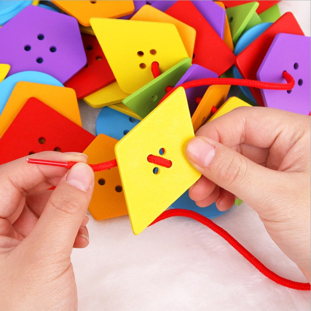 Colorful Geometrical Button Lacing Kit Small - 280