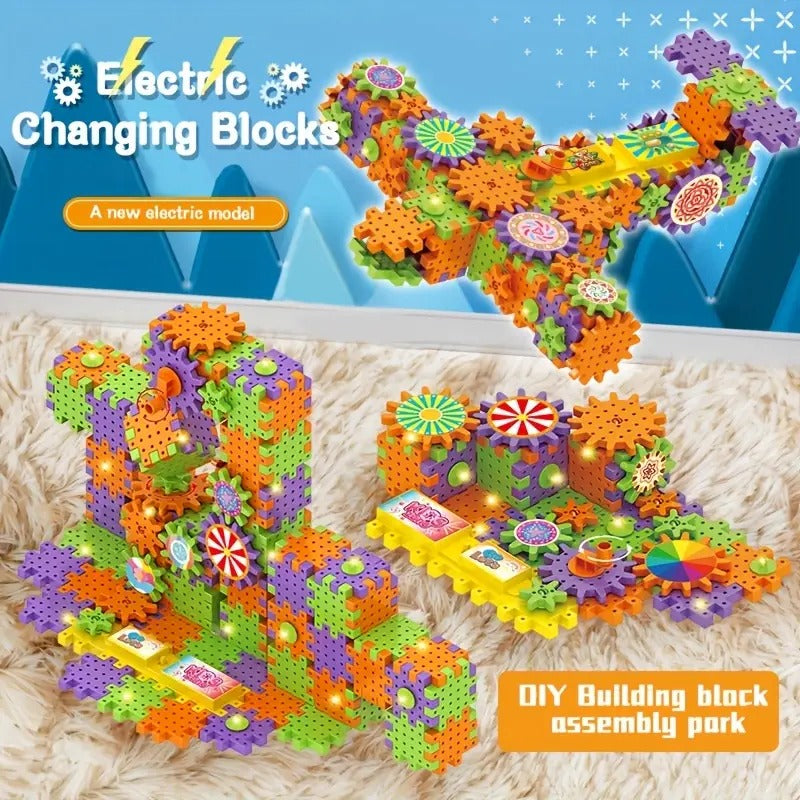 DIY Electric Gear Building Blocks Set 75+ pieces - 860